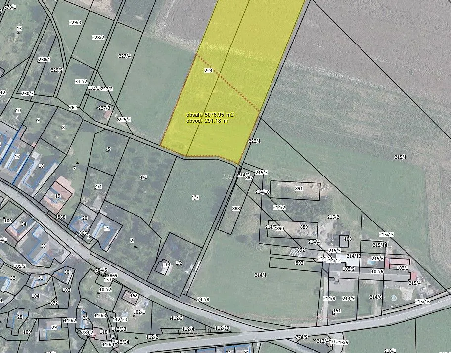 Prodej stavebního pozemku 5077 m²